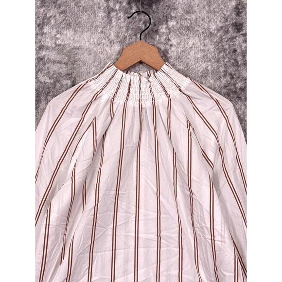 Land Of Distraction Top 8 Womens Angel Striped Smocked Blouse - Picture 2 of 8